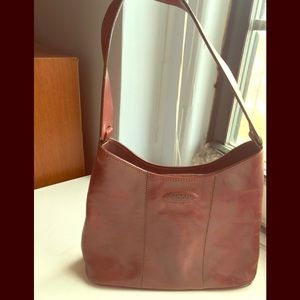 Oroton burgundy never used handbag
